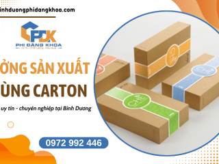 Xưởng thùng carton giá rẻ tại Bình Dương - Đáp ứng mọi nhu cầu đóng gói