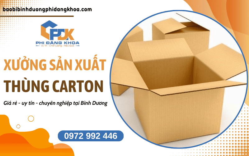 xưởng thùng carton giá rẻ tại Bình Dương
